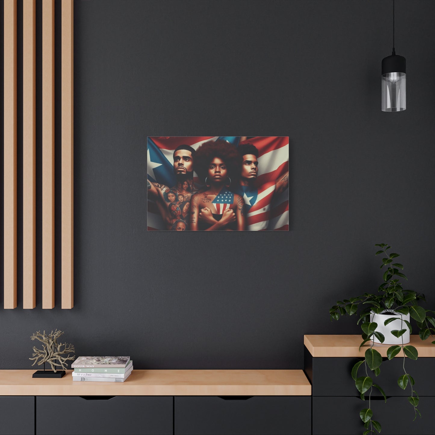 Rooted in Culture, Radiating Power Puerto Rican Wall Art, Unique Gift, Empowering Decor