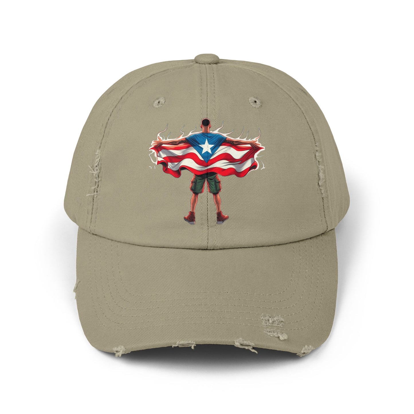 Heroic Puerto Rican Distressed Cap | Unisex Cap for Casual Style, Independence Day, Travel, Festival, Gift