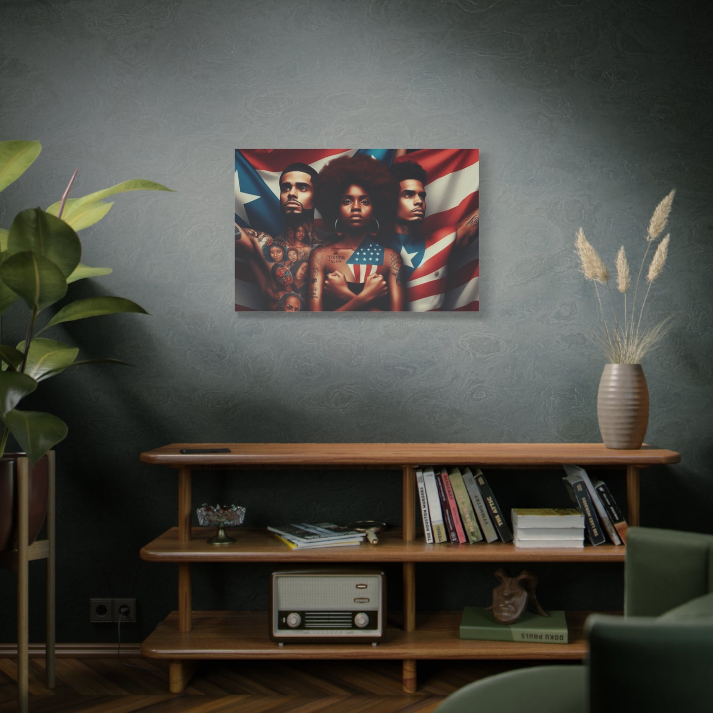 Rooted in Culture, Radiating Power Puerto Rican Wall Art, Unique Gift, Empowering Decor