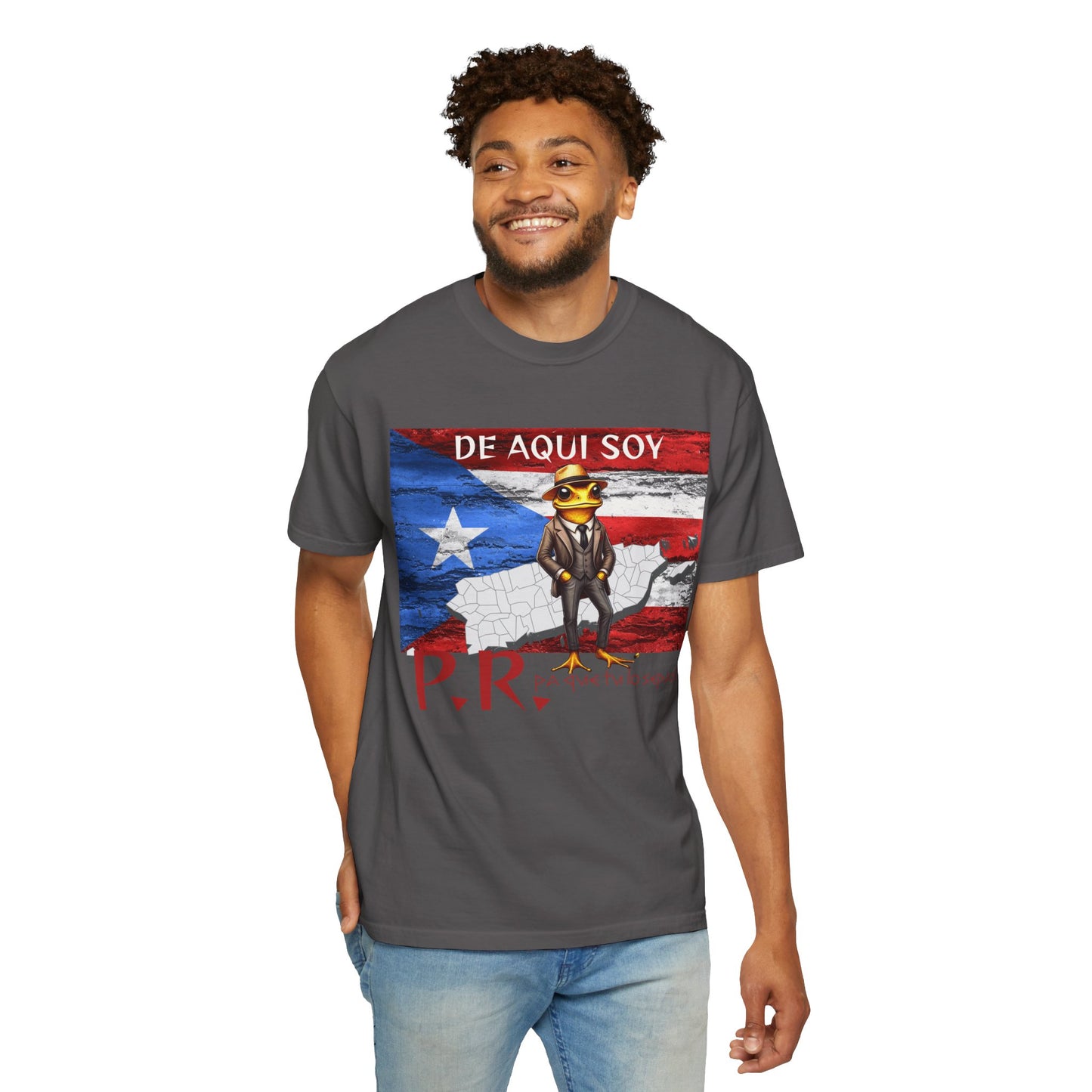Puerto Rican Pride T-Shirt, Fun Casual Wear, Unisex Garment-Dyed Tee, Perfect for Celebrations, Cultural Identity Shirt