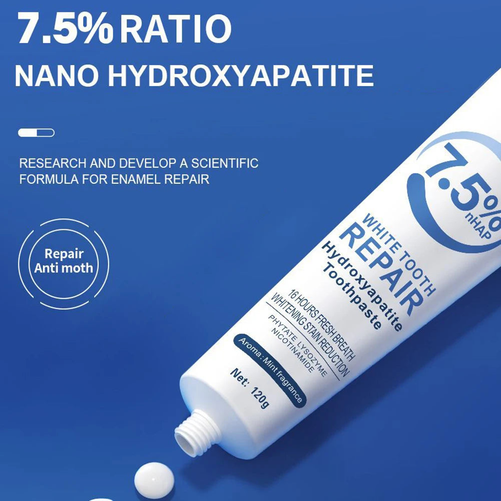 120g Hydroxyapatite Toothpaste,Gentle Mint,Breath Refreshing Whitening Toothpaste,Intensives Stain Removal Tooth Paste,Oral Care