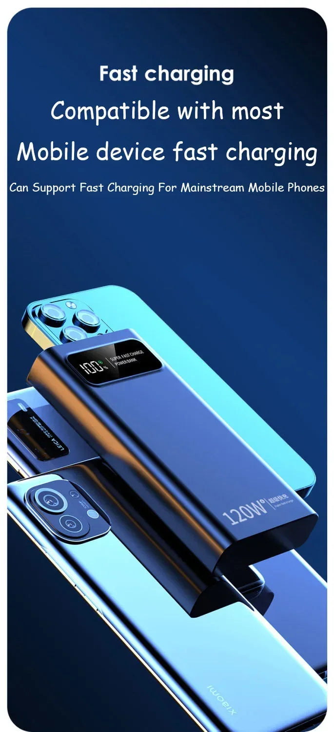 Xiaomi 120W PowerBank Super Fast Charging 200000mAh Large Capacity Portable Emergency Battery Supply Mobile Power For IPhone New