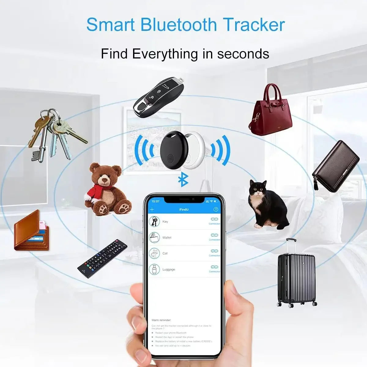 Xiaomi Portable Mini GPS Bluetooth Anti Lost Tracker For Old Men Kid Pet Bluetooth 5.0 Mobile Key Round Tracking Smart Locator