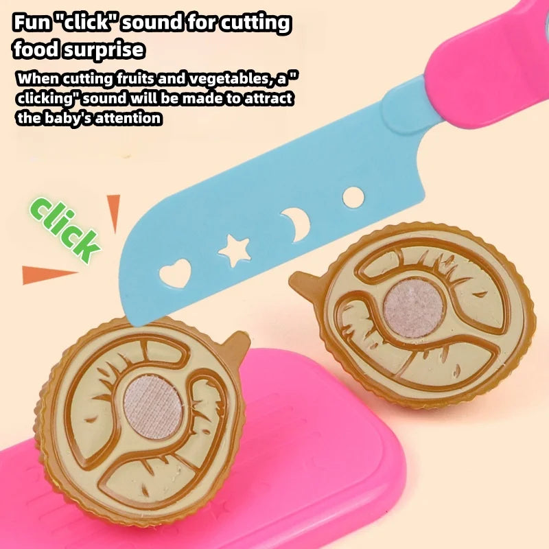 25 PCs Set DIY Fruit Cutting Music Toy Simulation Vegetable Fruit and Vegetable Children's Toy Girl Boy Kitchen Food Set