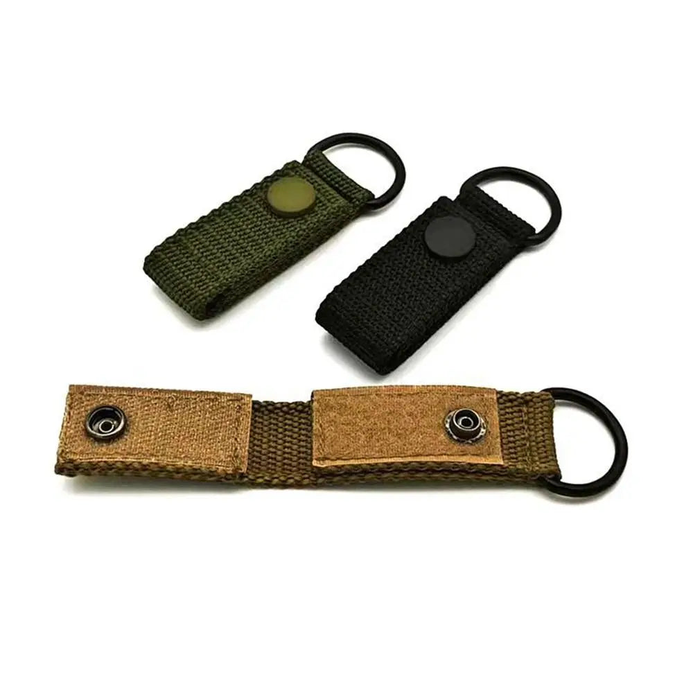 1pc Outdoor Tools Hiking Nylon Molle Ribbon Webbing D Buckle Key Hook Clip Climbing Carabiner