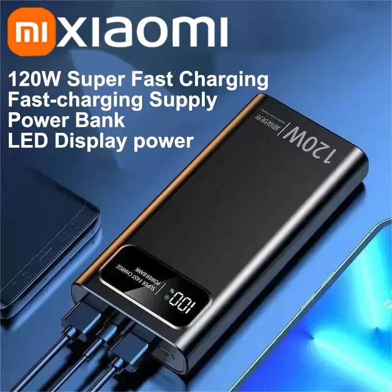 Xiaomi 120W PowerBank Super Fast Charging 200000mAh Large Capacity Portable Emergency Battery Supply Mobile Power For IPhone New