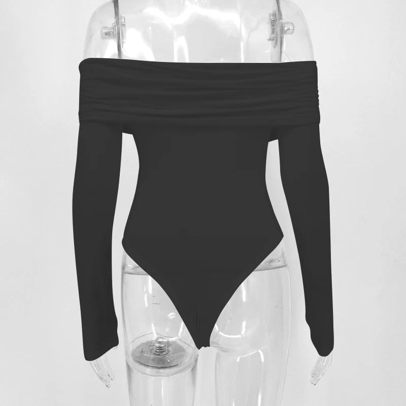 Women's Bodysuits Autumn New Black Sexy Backless Solid Corset Slim Fashion Crossed Bodysuits Long Sleeves Casual Knitted Rompers