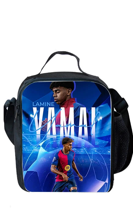 2025 Lamine Yamal Child School Backpack With Thermal Cooler Lunch Box Pencil Bags School Bags for Boys Girls Best Gift