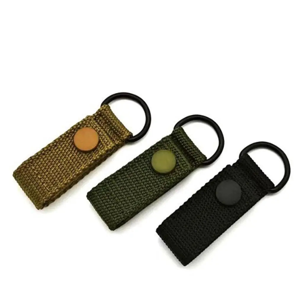 1pc Outdoor Tools Hiking Nylon Molle Ribbon Webbing D Buckle Key Hook Clip Climbing Carabiner