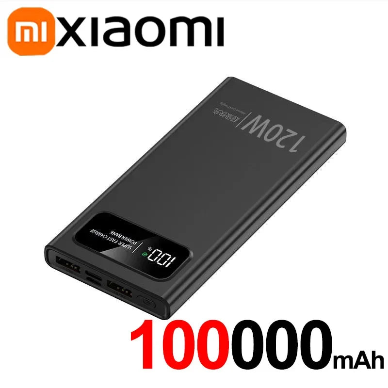 Xiaomi 120W PowerBank Super Fast Charging 200000mAh Large Capacity Portable Emergency Battery Supply Mobile Power For IPhone New