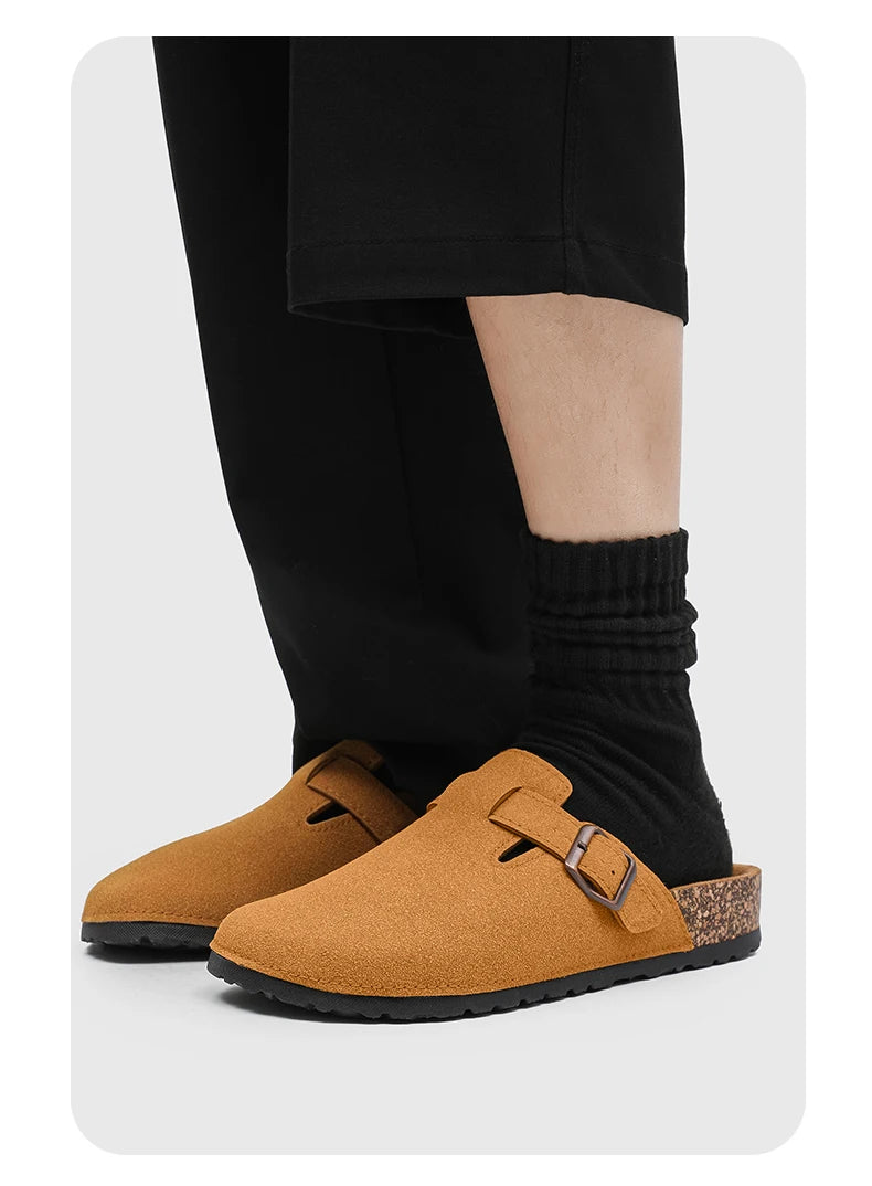2025 Men Mules Shoe with Arch Support Unisex Classic Beach Birkenstok Mens Shoes Men's Suede Sandals Retro Cork Clogs