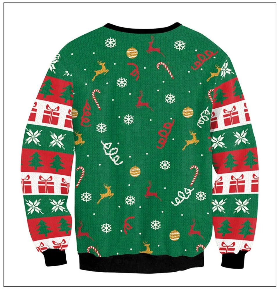 2025 New Printing Round Neck Long Sleeve Sweater Couple Costume Casual Round Neck Long Sleeve T-shirt Printed Suit