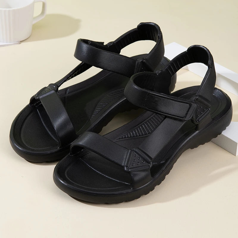 Womens Sandals Summer Trend Anti-slip Wear-resistant Lightweight EVA Flat Sandals for Women Outdoor Beach Shoes for Women