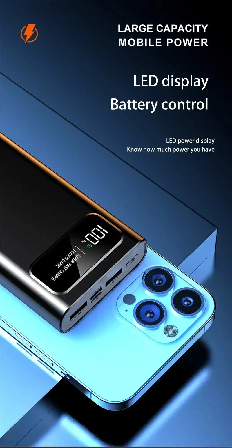 Xiaomi 200000mAh LED Digital Display Power Bank High Capacity 120W Super Fast Charging Portable External Battery For IPhone New