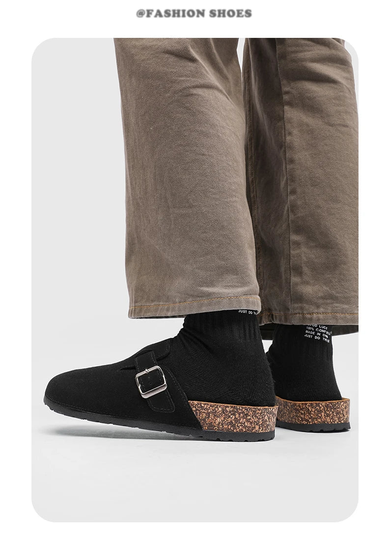 2025 Men Mules Shoe with Arch Support Unisex Classic Beach Birkenstok Mens Shoes Men's Suede Sandals Retro Cork Clogs