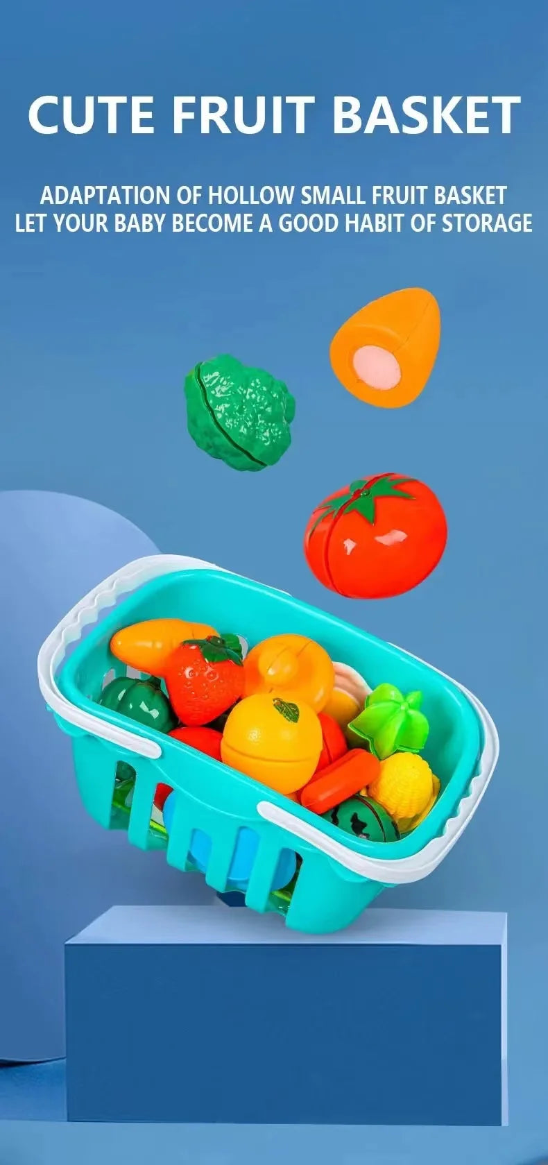 25 PCs Set DIY Fruit Cutting Music Toy Simulation Vegetable Fruit and Vegetable Children's Toy Girl Boy Kitchen Food Set