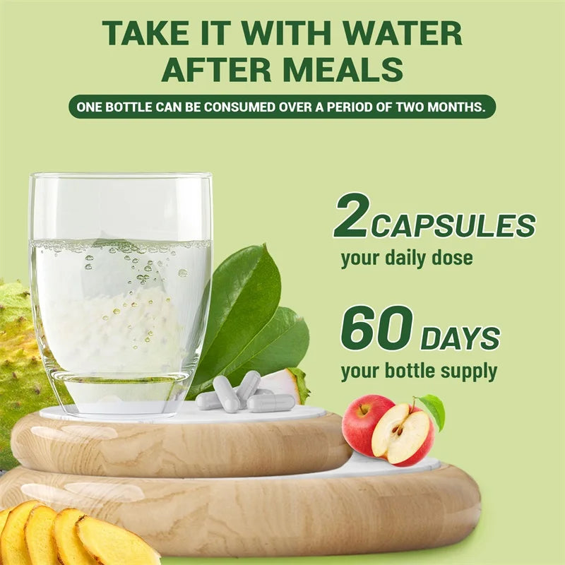 24-in-1 Soursop Supplement – 120 Capsules Dietary Formula