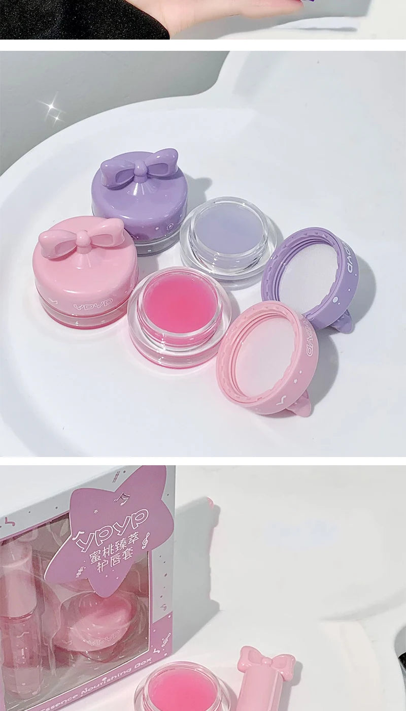 YPYP Zhencui Lip Care Set Moisturizing Water Light Jelly Day and Night Thick Apply Female Lip Balm 3.8g+2.8ml