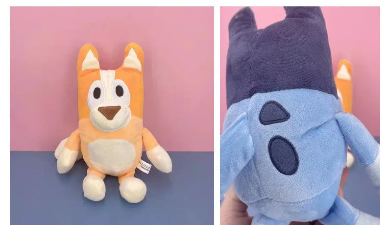 28cm Kawaii Anime Bluey Family Bingo Dog Music Figure Plush Toys Stuffed Animals Toy For Children Holiday Gifts