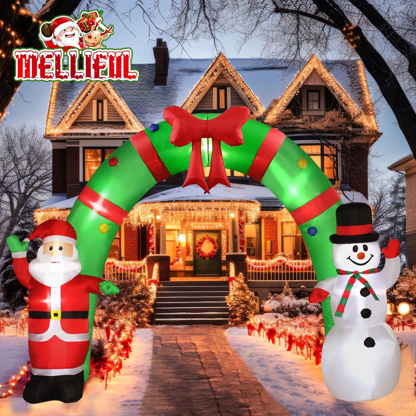 2024 New Christmas Courtyard Decoration Santa Claus Inflatable Mold Garden Decoration Holiday Decorations