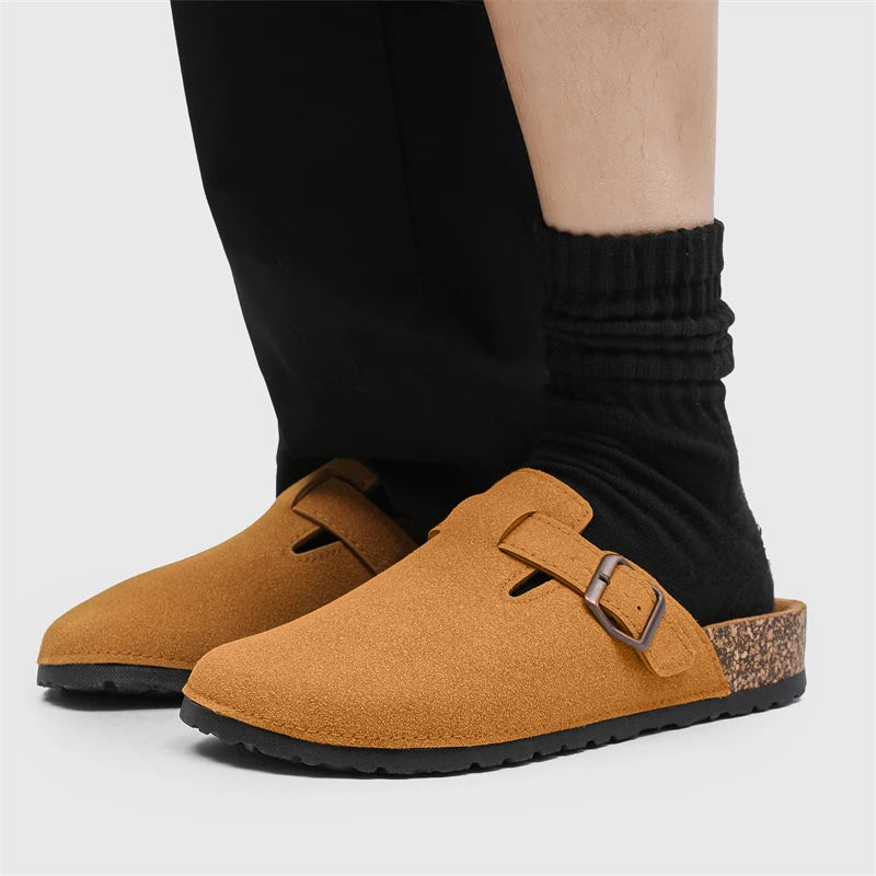 2025 Men Mules Shoe with Arch Support Unisex Classic Beach Birkenstok Mens Shoes Men's Suede Sandals Retro Cork Clogs