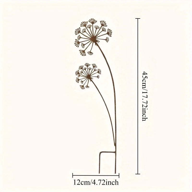 1pc Metal Decorative Garden Stakes Flower Patio Balcony Planter Garden Decor Home Yard Outdoor Decoration Garden Accessories