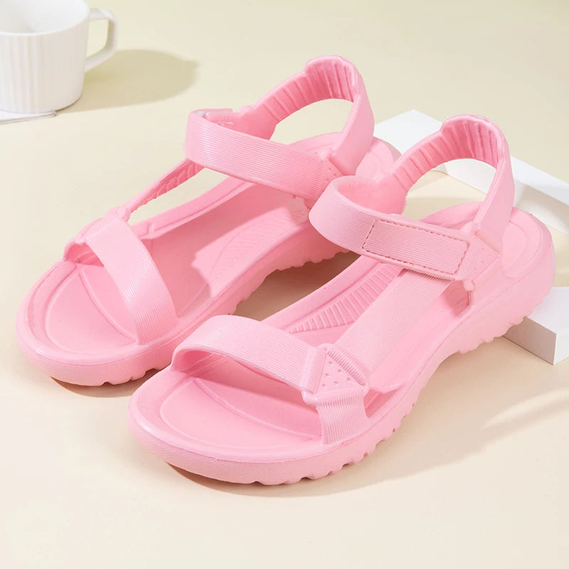Womens Sandals Summer Trend Anti-slip Wear-resistant Lightweight EVA Flat Sandals for Women Outdoor Beach Shoes for Women
