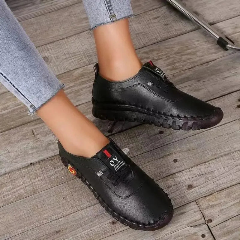 2025 Women's Flat Shoes New Orthopedic Loafers Woman Moccasins Stitched Slip On Ballet Flats For Women Nurse Shoes Medical