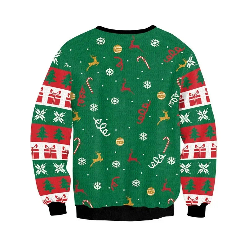 2025 New Printing Round Neck Long Sleeve Sweater Couple Costume Casual Round Neck Long Sleeve T-shirt Printed Suit