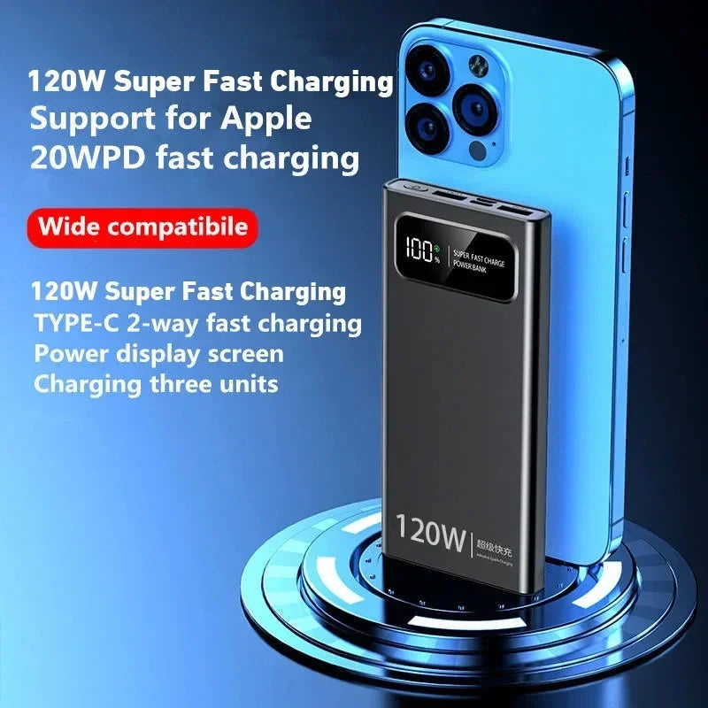 Xiaomi 120W PowerBank Super Fast Charging 200000mAh Large Capacity Portable Emergency Battery Supply Mobile Power For IPhone New