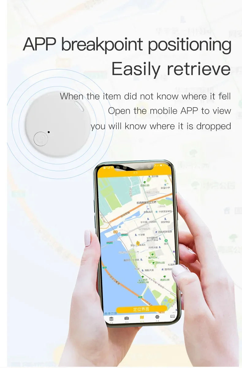 Xiaomi Portable Mini GPS Bluetooth Anti Lost Tracker For Old Men Kid Pet Bluetooth 5.0 Mobile Key Round Tracking Smart Locator