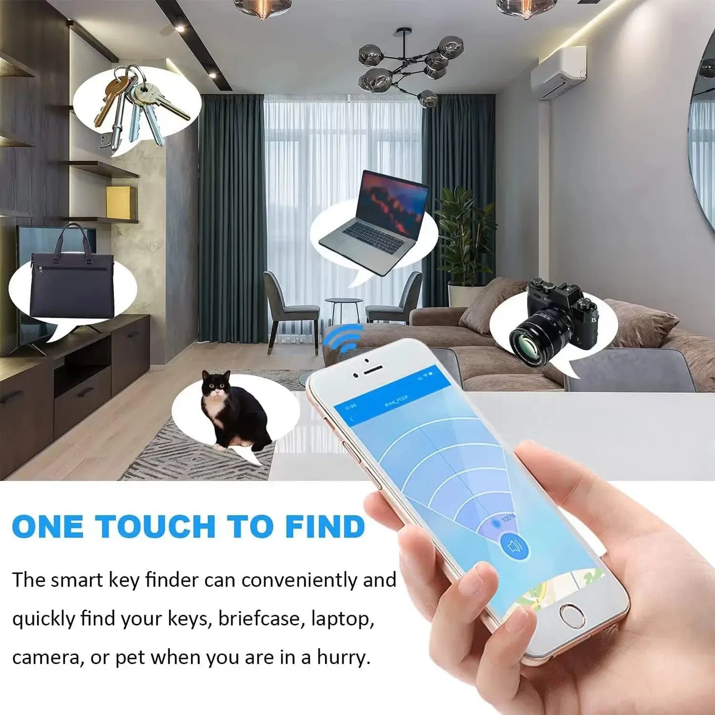Xiaomi Portable Mini GPS Bluetooth Anti Lost Tracker For Old Men Kid Pet Bluetooth 5.0 Mobile Key Round Tracking Smart Locator