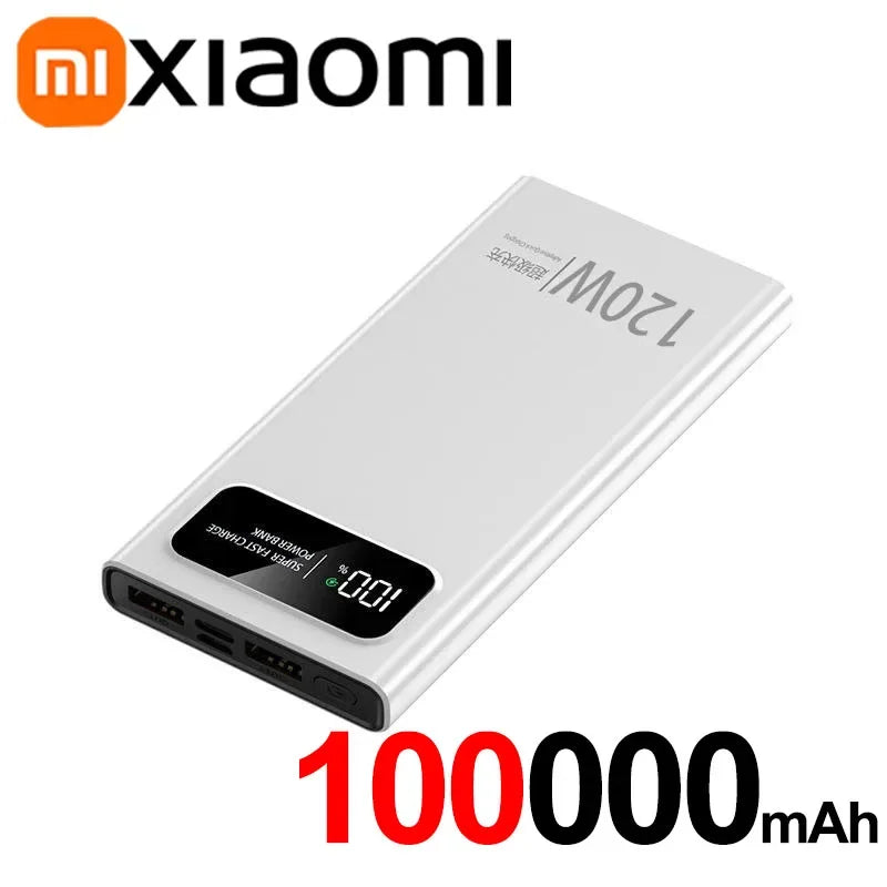 Xiaomi 120W PowerBank Super Fast Charging 200000mAh Large Capacity Portable Emergency Battery Supply Mobile Power For IPhone New