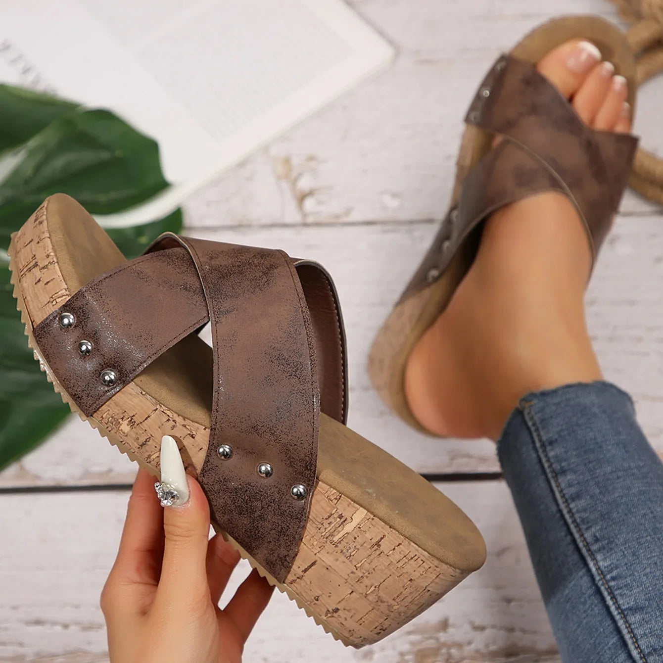 Women Wedge Sandals 2025 NEW Summer Platform Sandals Rubber Sole Buckle Peep Toe Elegant Shoes for Woman Sandalias De Mujer