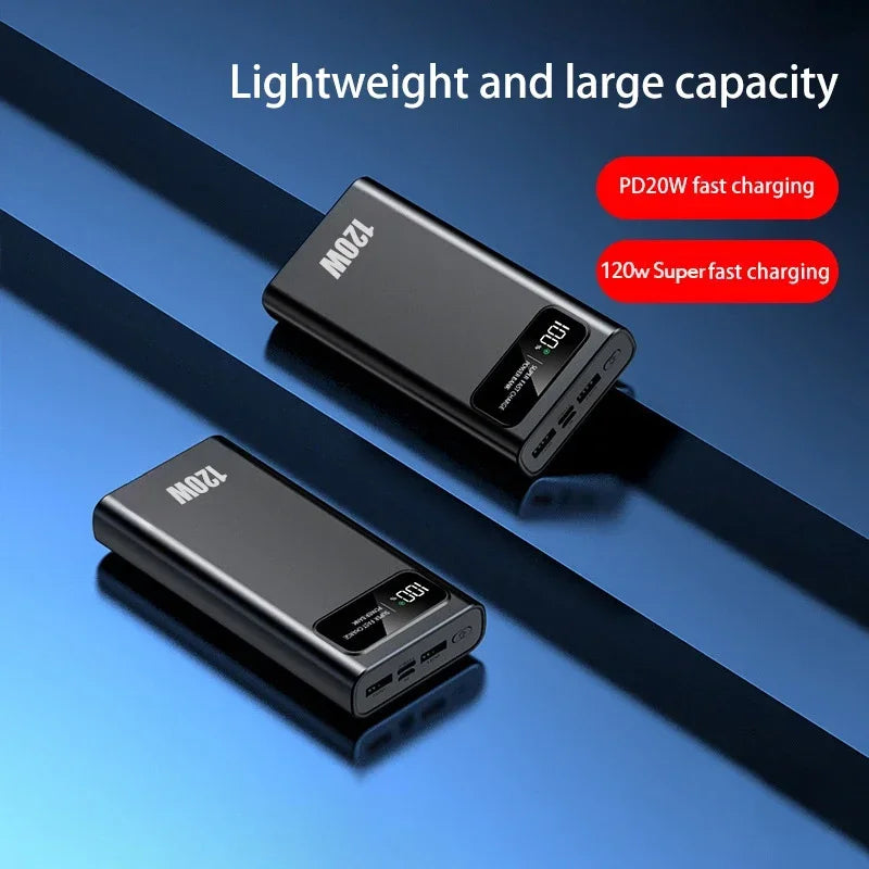 Xiaomi 200000mAh LED Digital Display Power Bank High Capacity 120W Super Fast Charging Portable External Battery For IPhone New