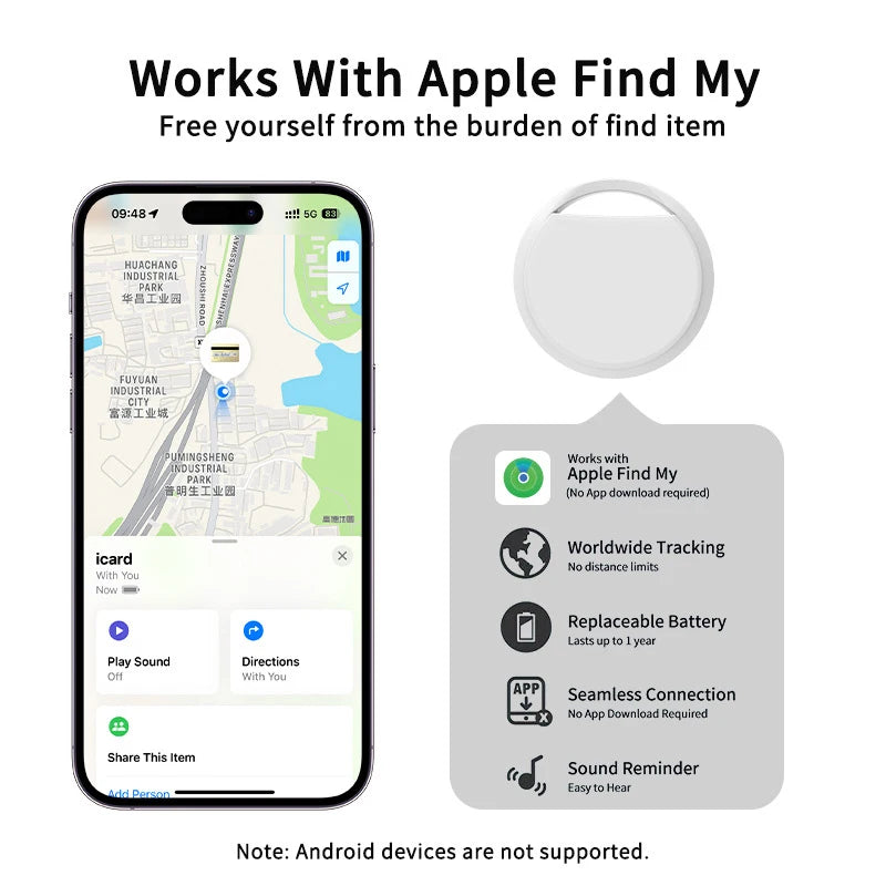 Xiaomi Airtag Bluetooth GPS Trackers IPX 5 Waterproof Sport Tracking Find My Elderly Kids Pets Available Mini Finders For iPhone