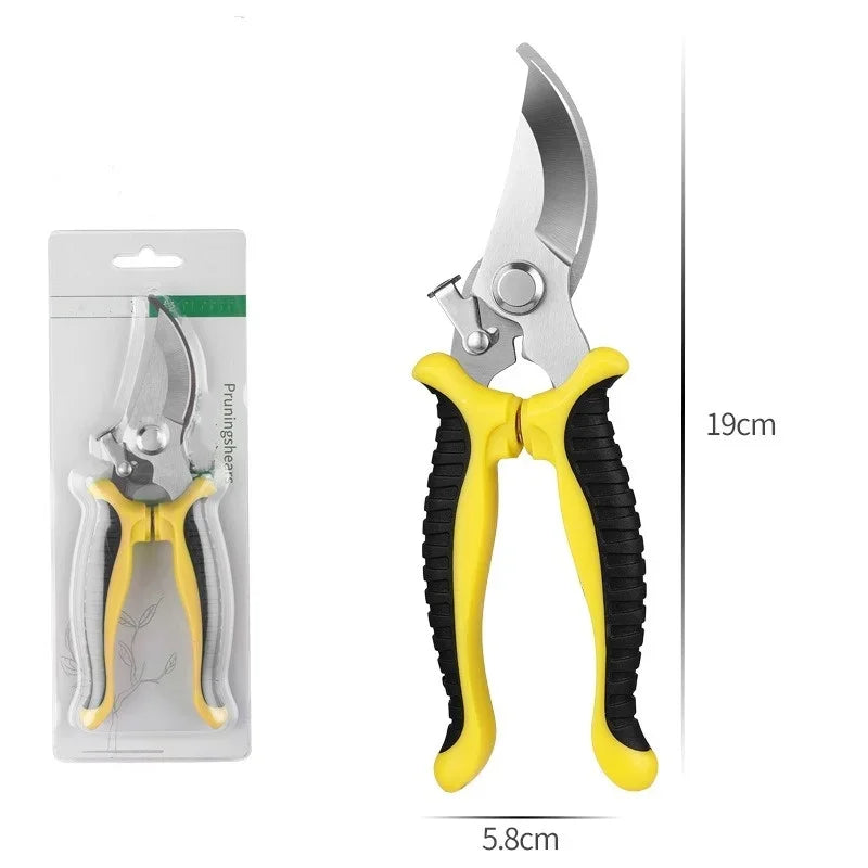 1Pcs Stainless Steel Pruning Shear Fruit-picking Scissors Labor Saving Gardening Plant Sharp Branch Pruners Protection