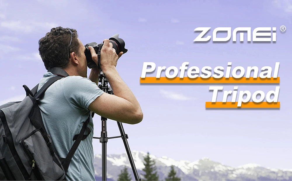 Zomei Q188 188cm Professional photography accessories video camera DSLR tripod for phone with phone holder