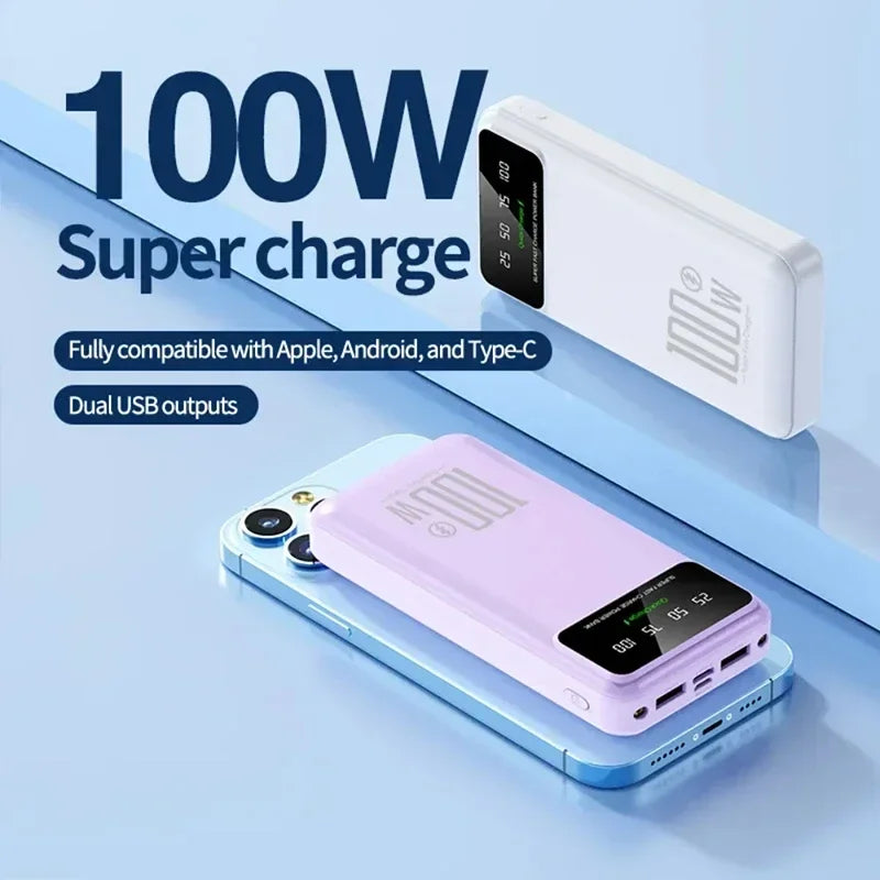 Xiaomi PowerBank 50000mAh High Capacity 100W Fast Charging Portable Charger emergercy Battery supply Powerbank for iPhone Huawei