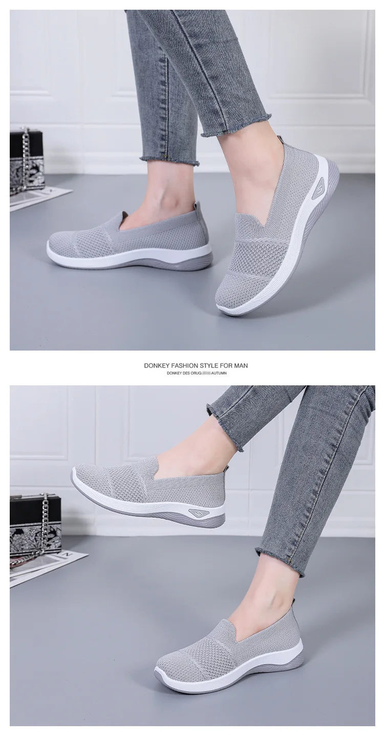 Women Work Shoes Comfortable for Work Spring Autumn Women Mesh Breathable Casual Slip on Platform Shoes Sneakers Women 36-41