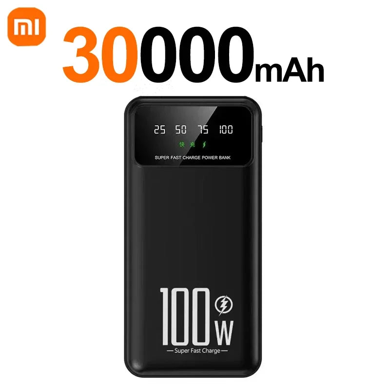Xiaomi PowerBank 50000mAh High Capacity 100W Fast Charging Portable Charger emergercy Battery supply Powerbank for iPhone Huawei