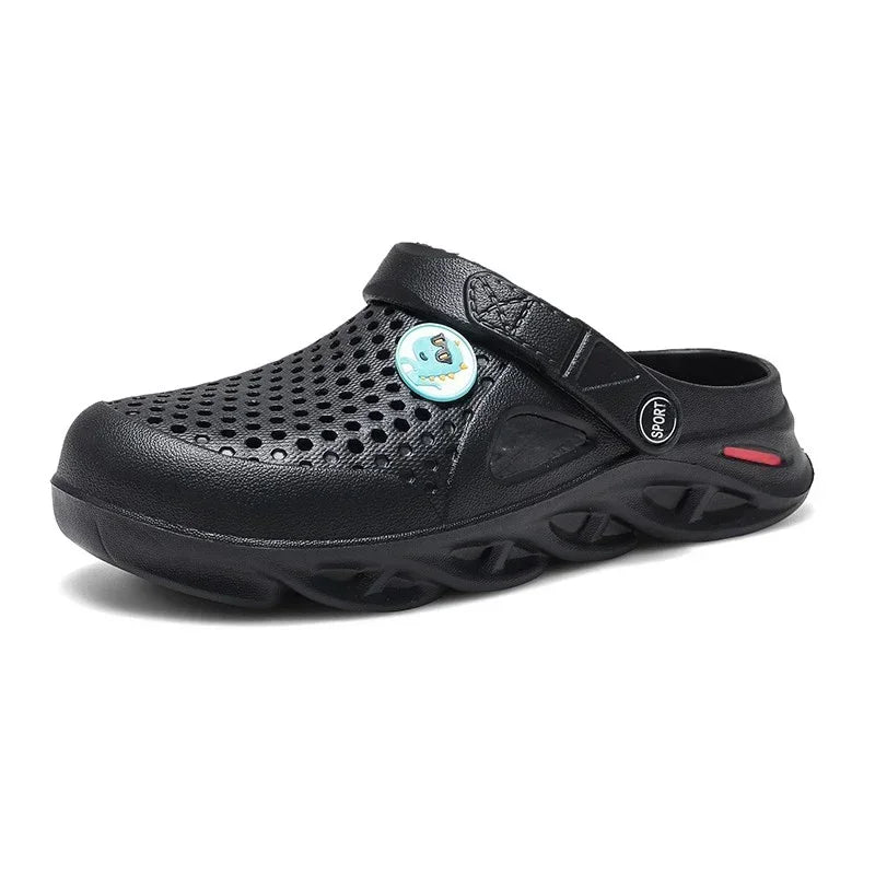 2025 summer waterproof and anti-slip men's and women's slippers, men's casual sandals, outdoor crocs, soft outdoor beach shoes