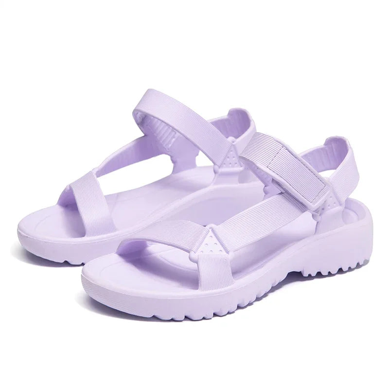 Womens Sandals Summer Trend Anti-slip Wear-resistant Lightweight EVA Flat Sandals for Women Outdoor Beach Shoes for Women