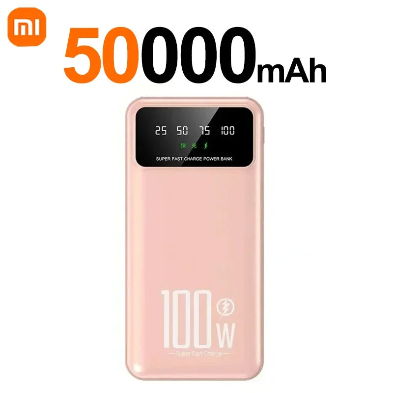 Xiaomi PowerBank 50000mAh High Capacity 100W Fast Charging Portable Charger emergercy Battery supply Powerbank for iPhone Huawei