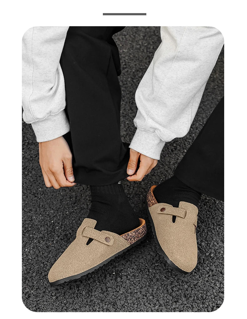 2025 Men Mules Shoe with Arch Support Unisex Classic Beach Birkenstok Mens Shoes Men's Suede Sandals Retro Cork Clogs