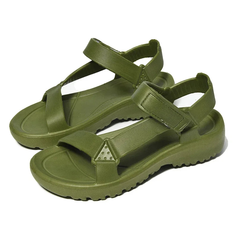 Womens Sandals Summer Trend Anti-slip Wear-resistant Lightweight EVA Flat Sandals for Women Outdoor Beach Shoes for Women