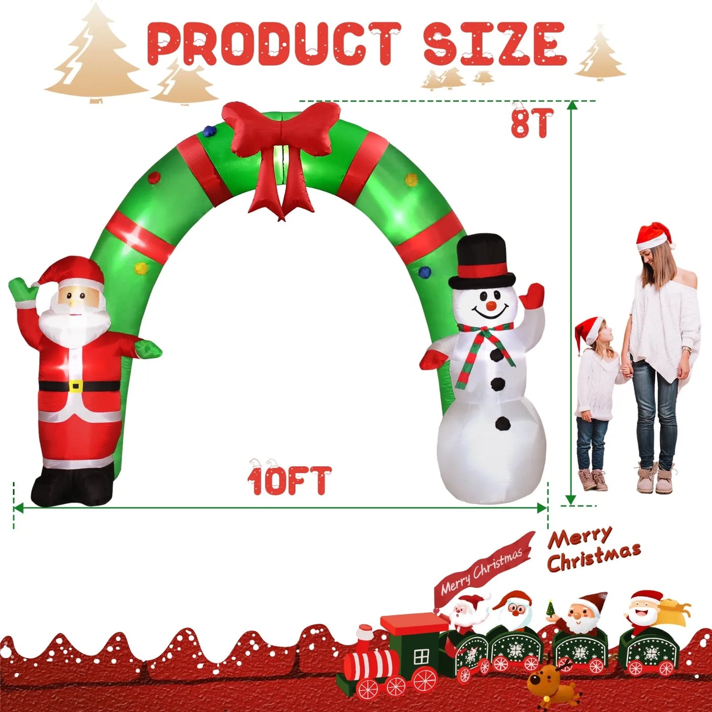 2024 New Christmas Courtyard Decoration Santa Claus Inflatable Mold Garden Decoration Holiday Decorations