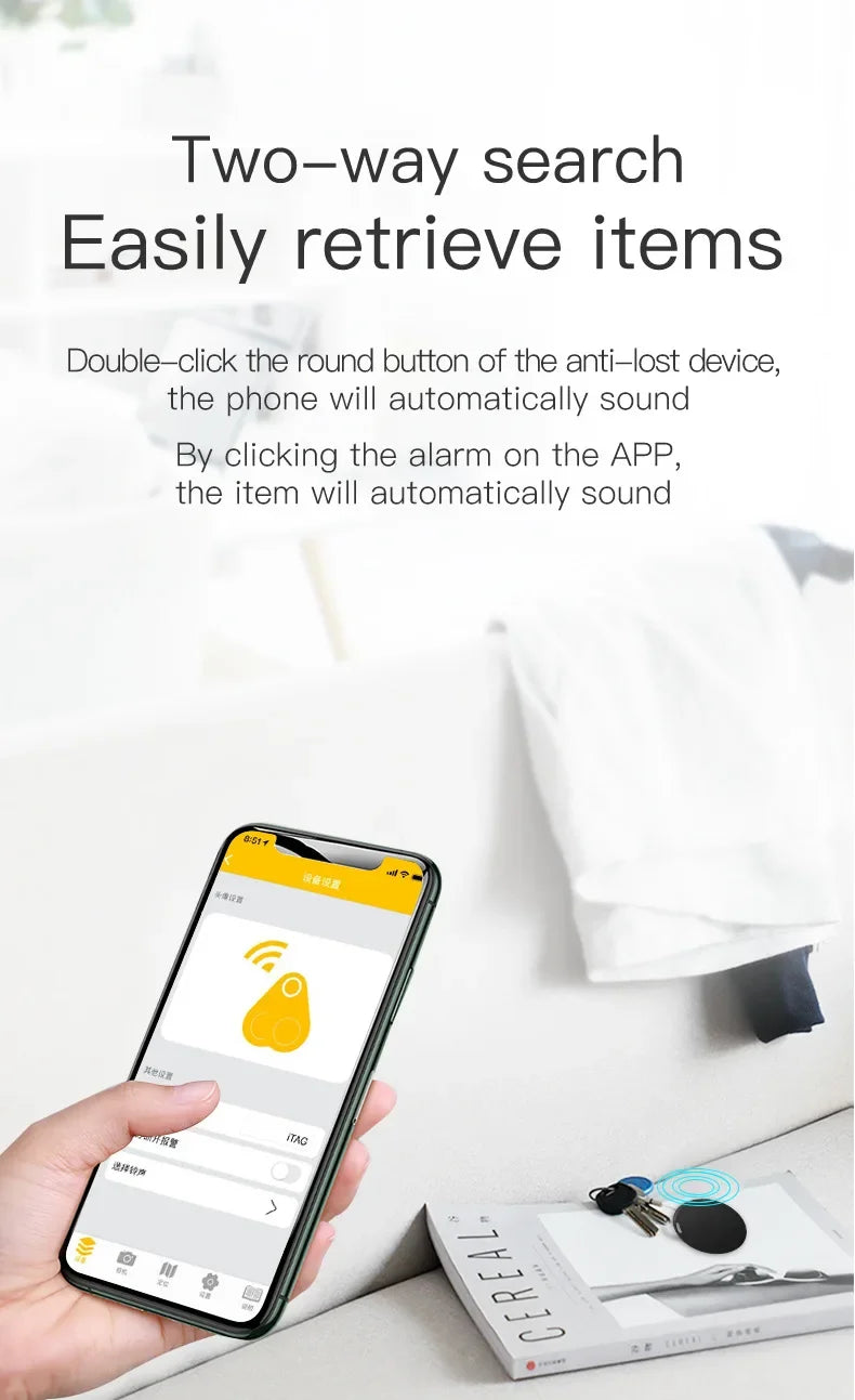 Xiaomi Portable Mini GPS Bluetooth Anti Lost Tracker For Old Men Kid Pet Bluetooth 5.0 Mobile Key Round Tracking Smart Locator