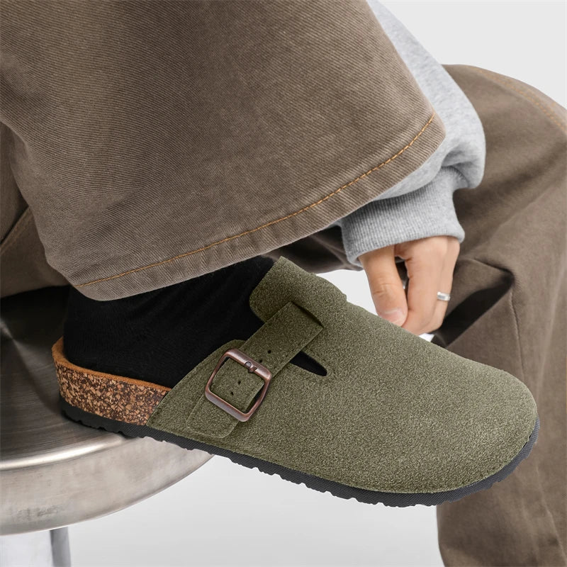 2025 Men Mules Shoe with Arch Support Unisex Classic Beach Birkenstok Mens Shoes Men's Suede Sandals Retro Cork Clogs