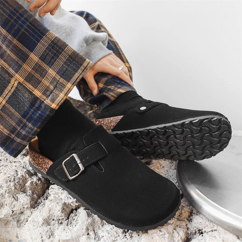2025 Men Mules Shoe with Arch Support Unisex Classic Beach Birkenstok Mens Shoes Men's Suede Sandals Retro Cork Clogs